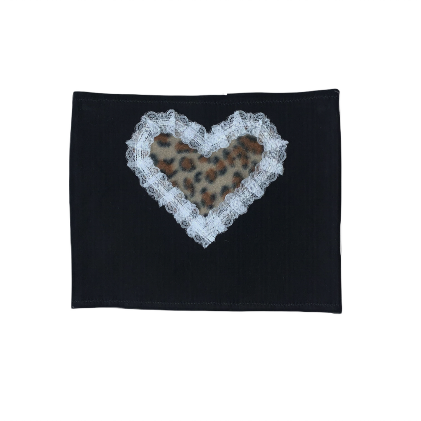 cheetah heart tube top