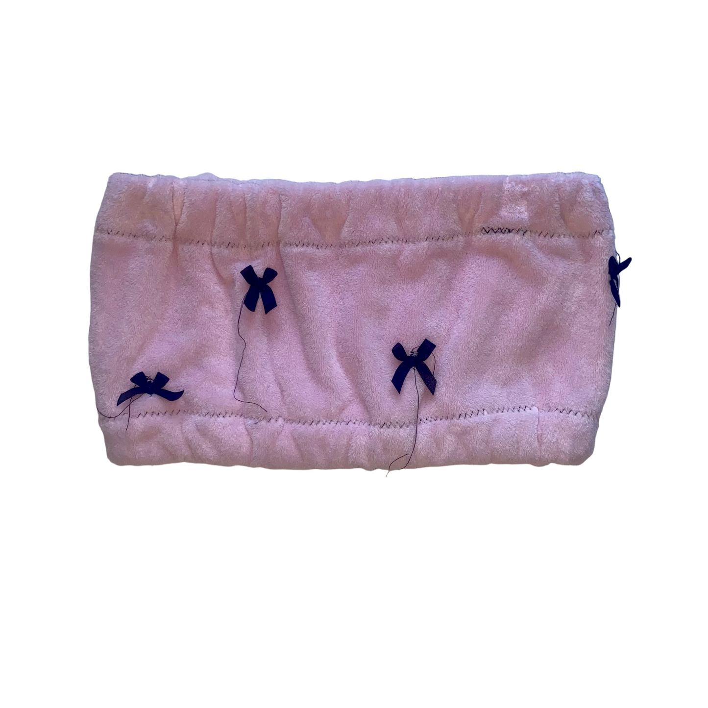 pink plush bandeau