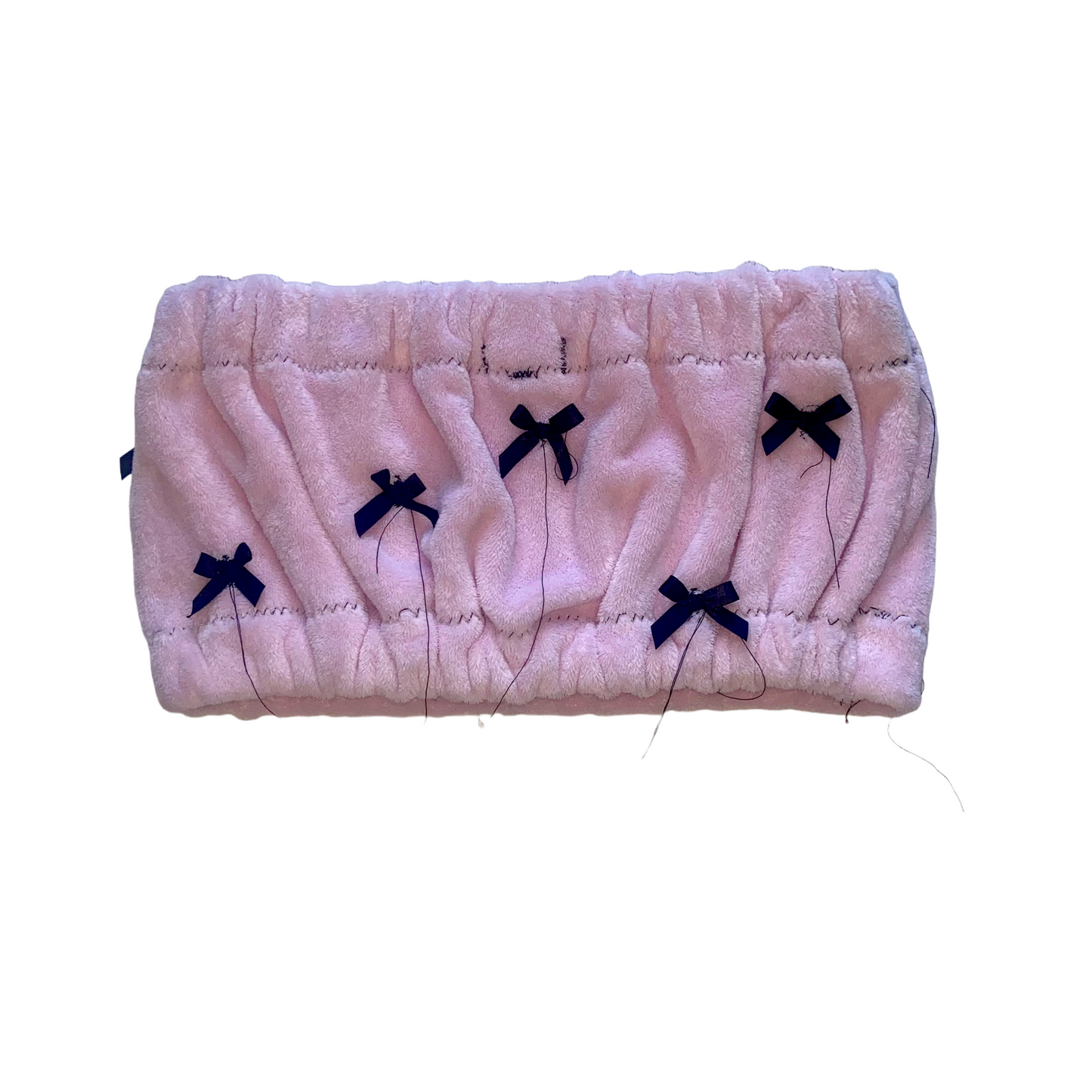 pink plush bandeau