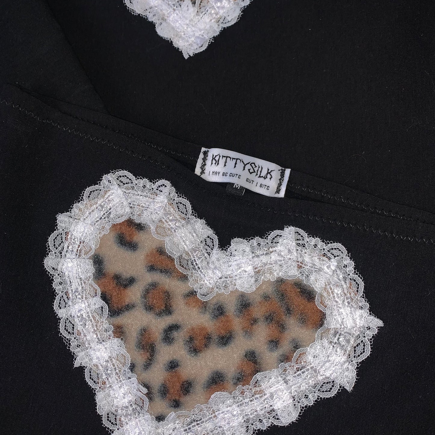 cheetah heart tube top