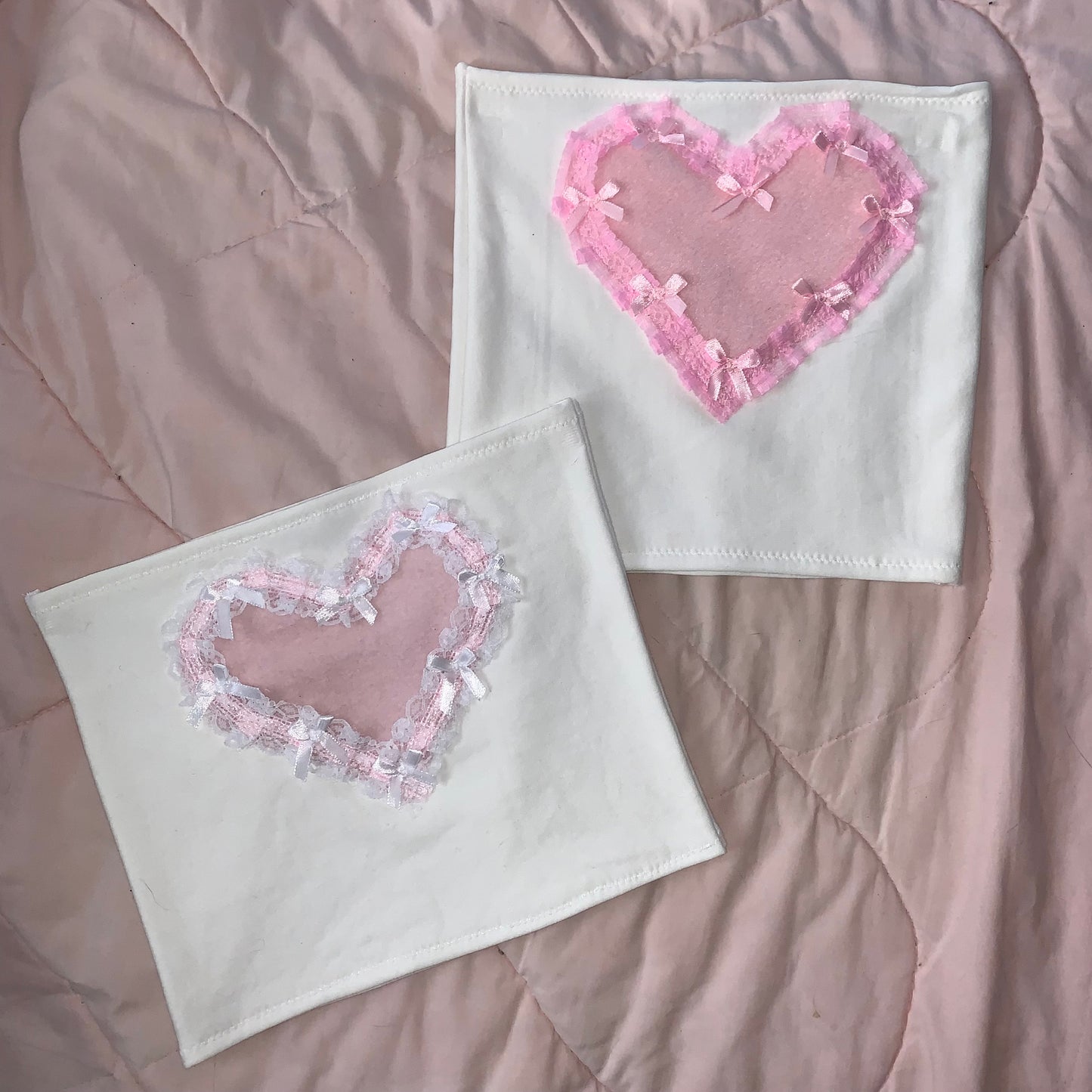 pink heart tube top