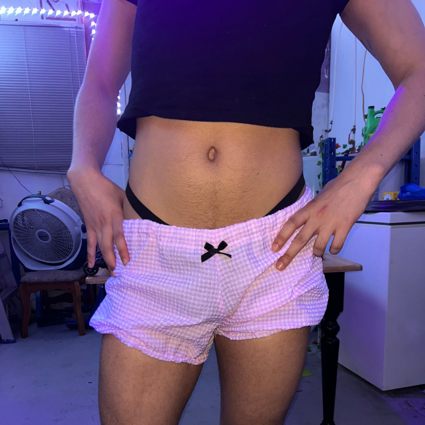 baby pink plaid bloomers