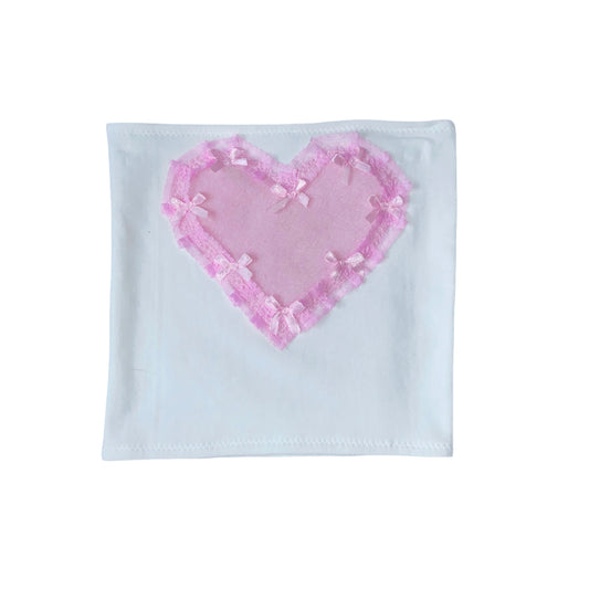 pink heart tube top