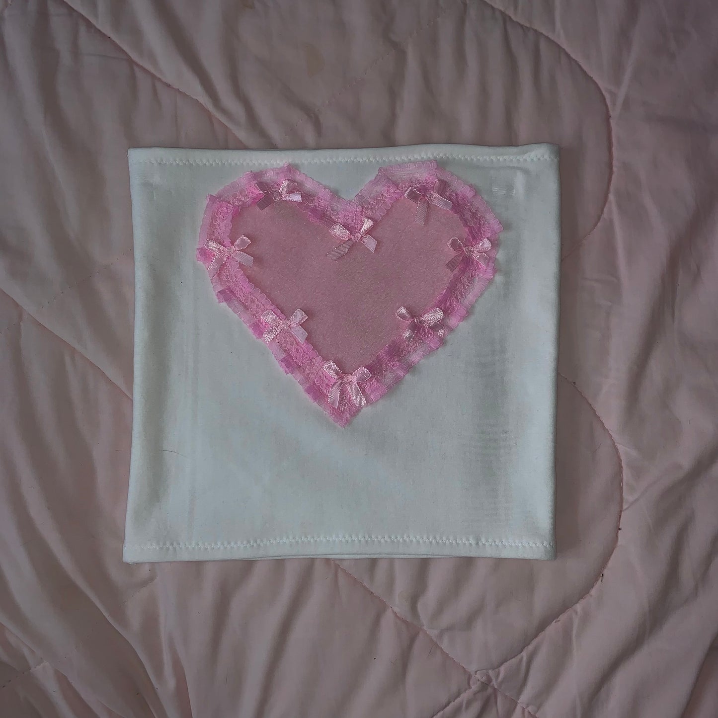 pink heart tube top