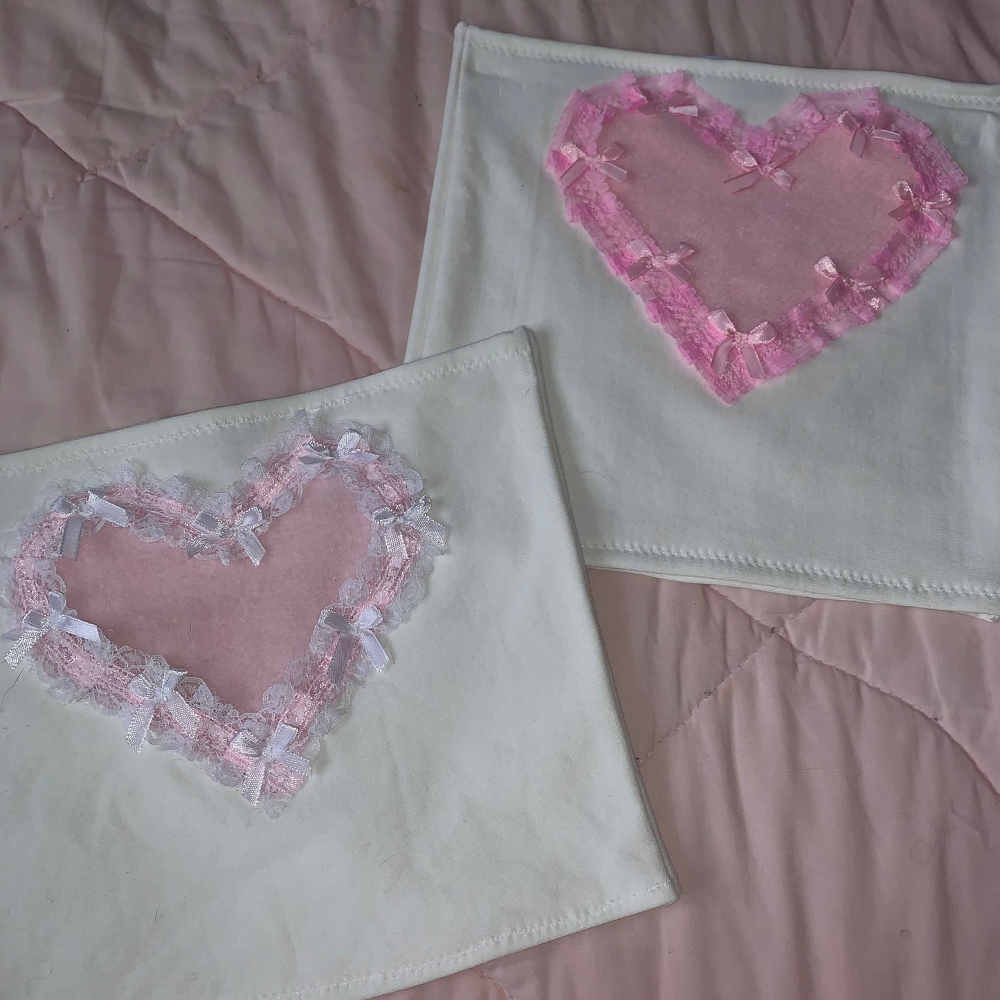pink heart tube top