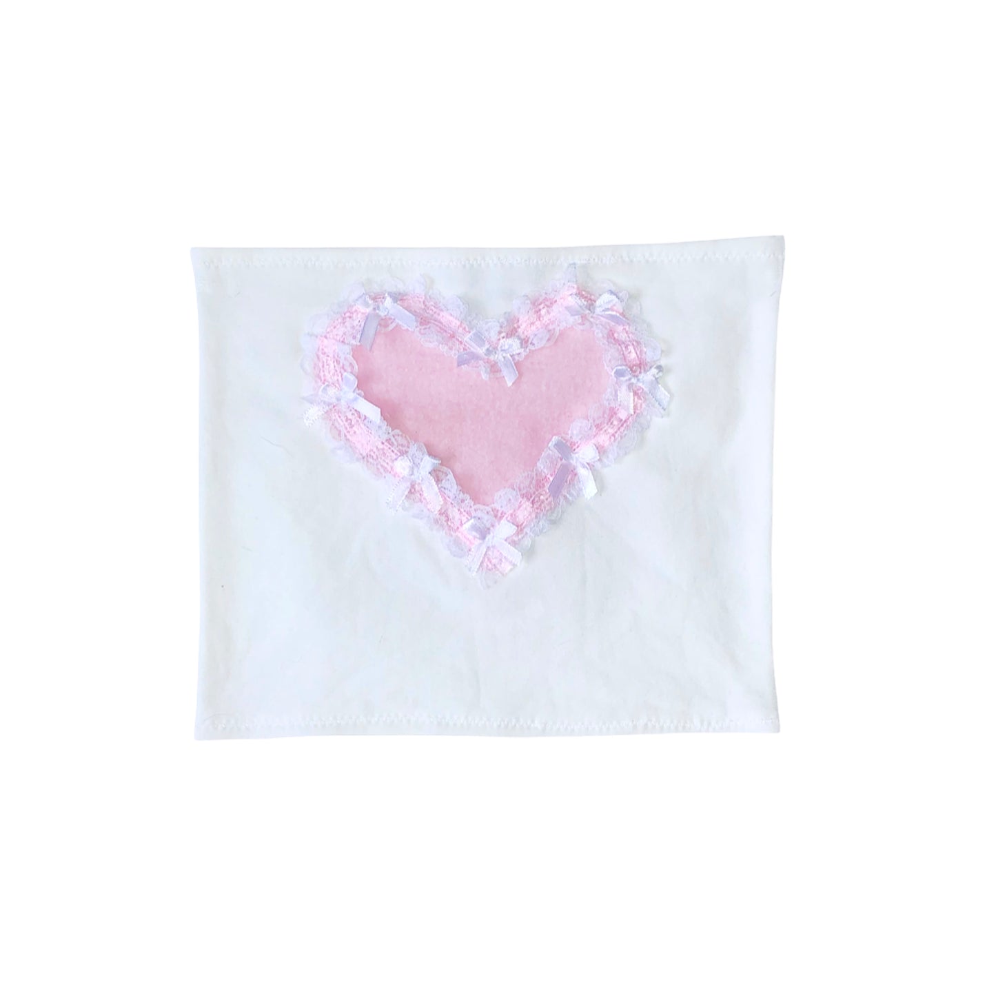 pink heart tube top