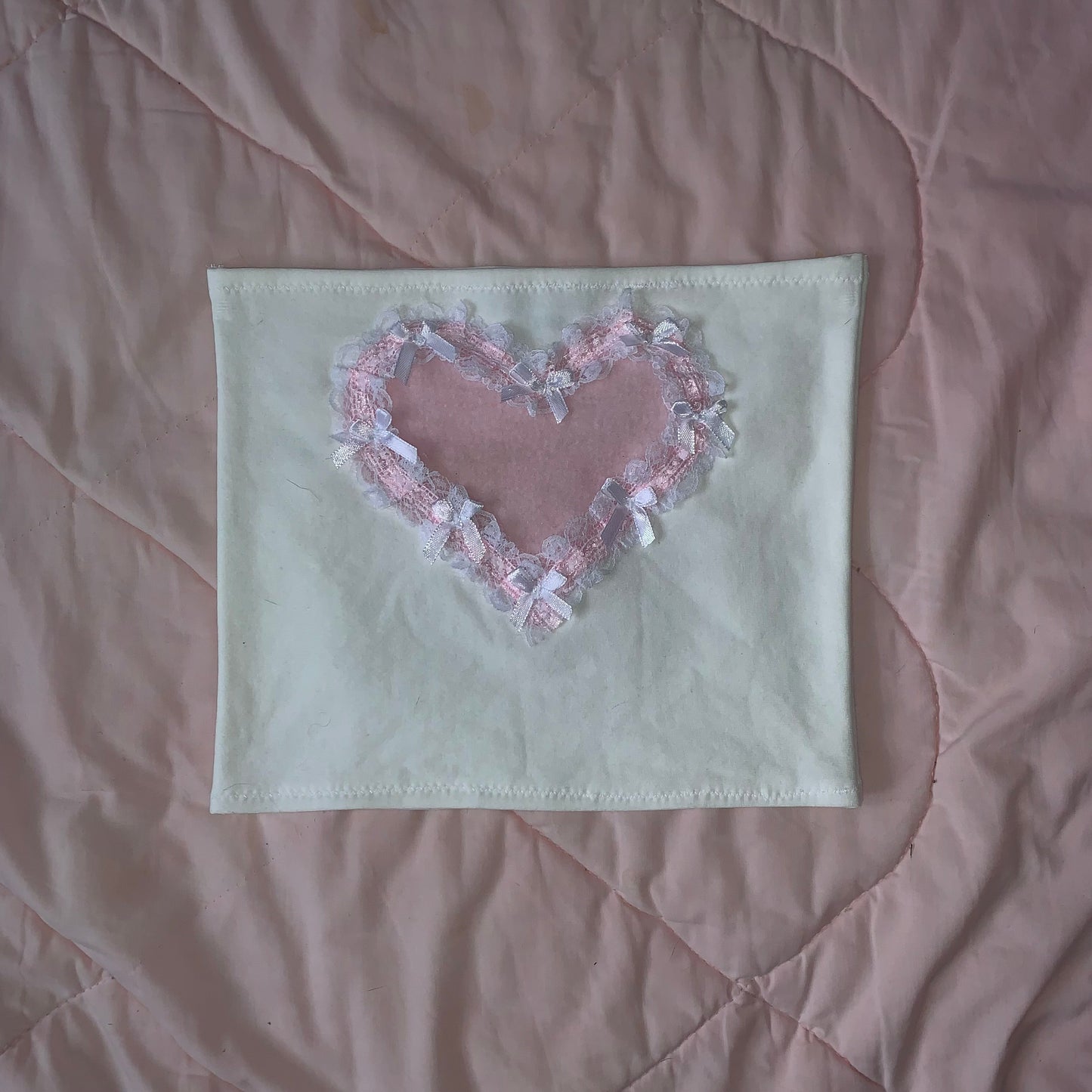 pink heart tube top