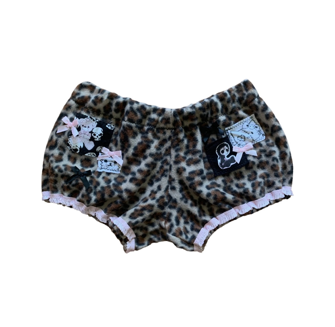 punk kitty cheetah shorts
